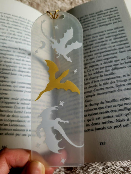 Marque-pages " Gardiens des Royaumes" (Or et Blanc)