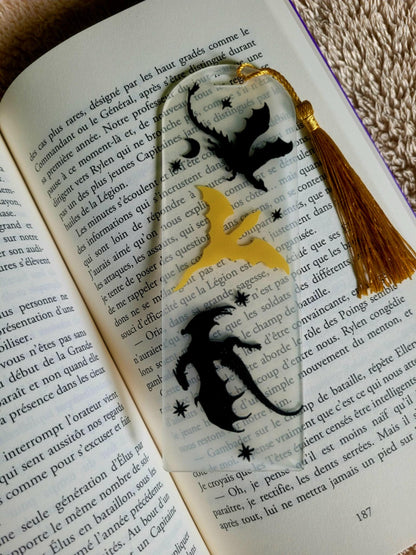 Marque-pages " Gardiens des Royaumes" (Or et Noir)