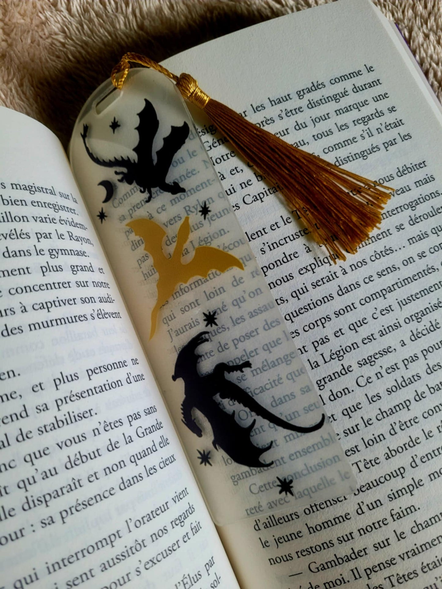 Marque-pages " Gardiens des Royaumes" (Or et Noir)